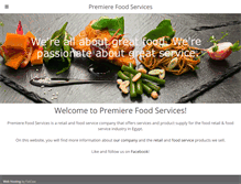 Tablet Screenshot of premierefoodservices.com